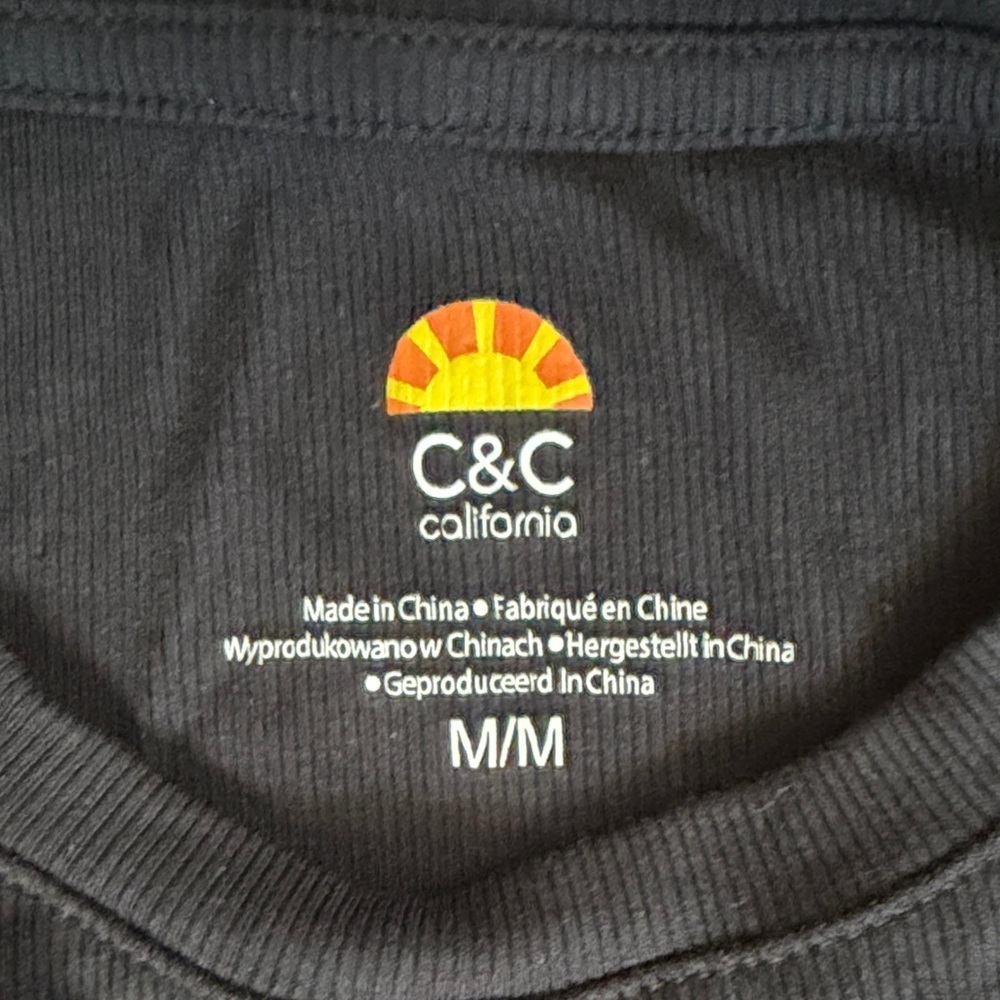 C&C California Black Short Sleeve Tee Size Medium - Picture 2 of 5